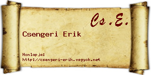 Csengeri Erik névjegykártya